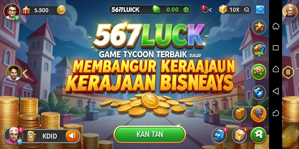 Tampilan gameplay menakjubkan dari 567LUCK yang menunjukkan pembangunan bisnis.