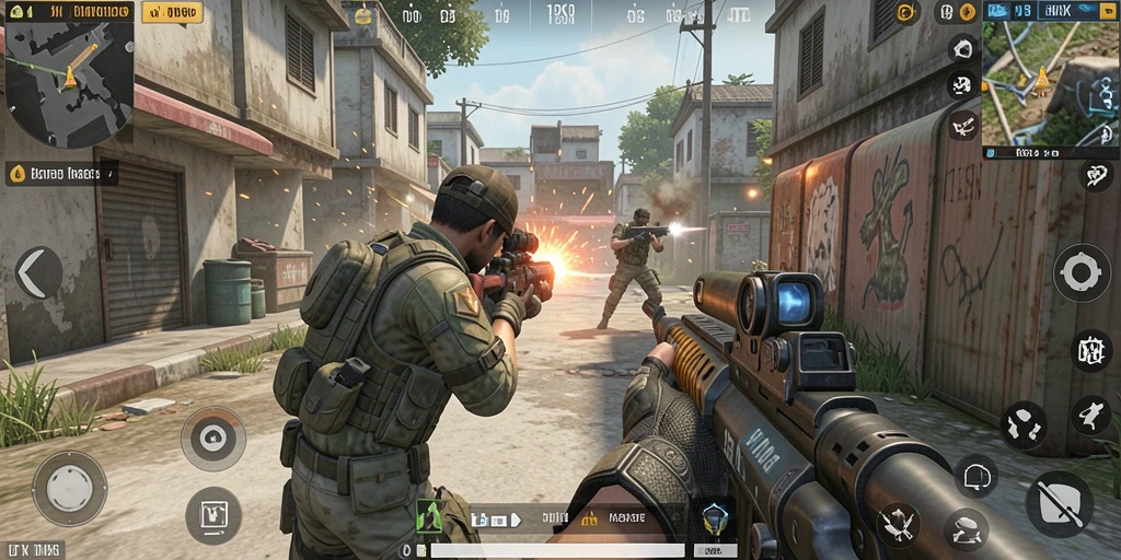Gameplay intens DKK dengan aksi tembak-menembak yang seru.
