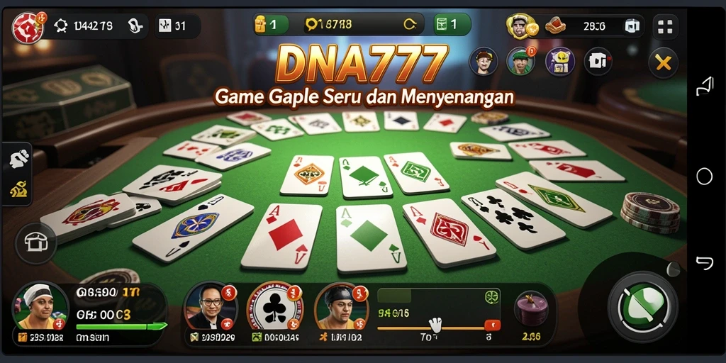 Tampilan gameplay Gaple yang menarik di DNA777.