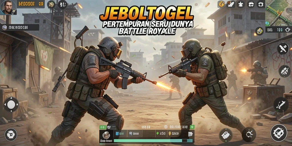 Tampilan gameplay JEBOLTOGEL dengan pertempuran seru melawan lawan.