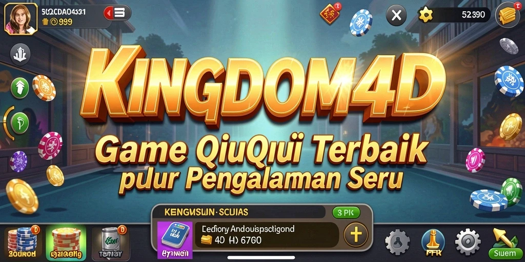 Screenshot utama KINGDOM4D menampilkan permainan QiuQiu yang seru.