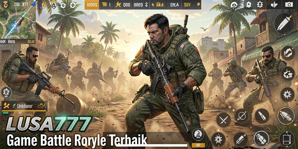 Tampilan gameplay dinamis dalam LUSA777 yang seru dan kompetitif.