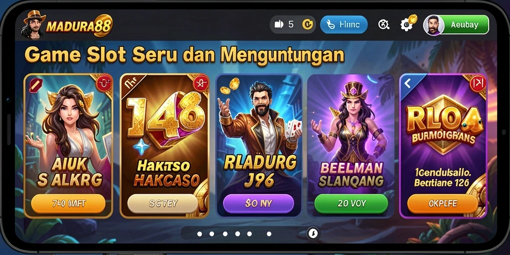 Tampilan gameplay seru dari MADURA88 dengan fitur Slot menarik.