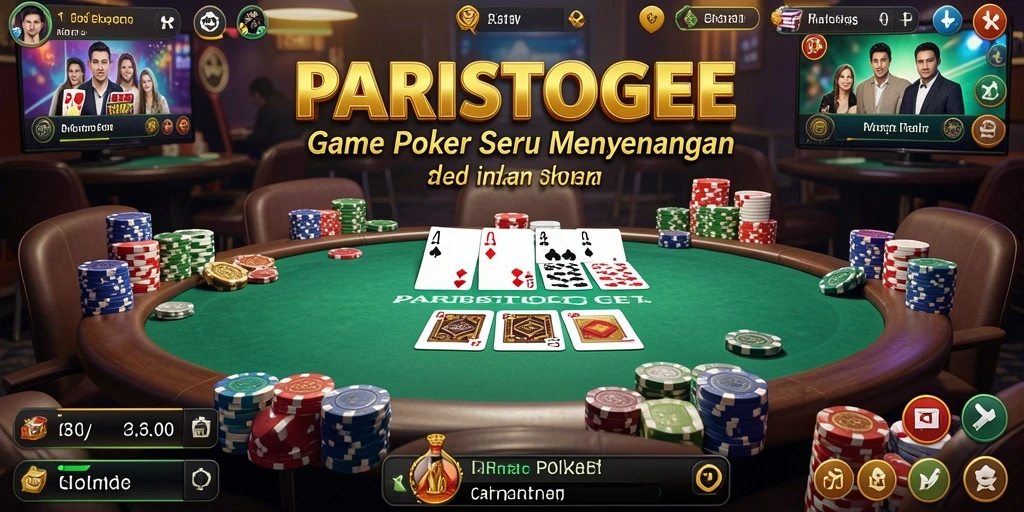 Tampilan seru gameplay Poker di PARISTOGEL.