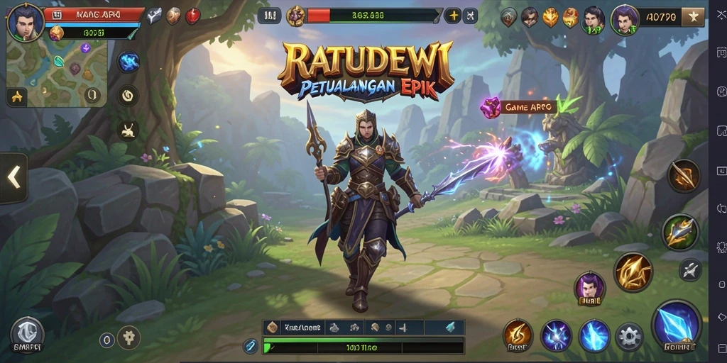 Tampilan gameplay <strong>RATUDEWI</strong> dengan pertarungan menegangkan dan dunia yang luas.