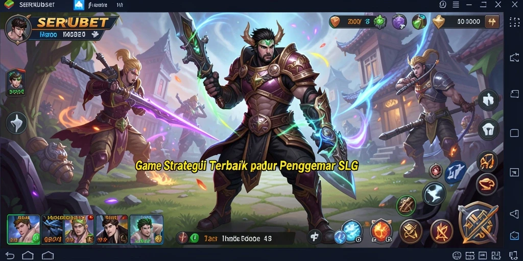 Tampilan gameplay SERUBET yang menarik dan mendebarkan di dalam genre SLG.
