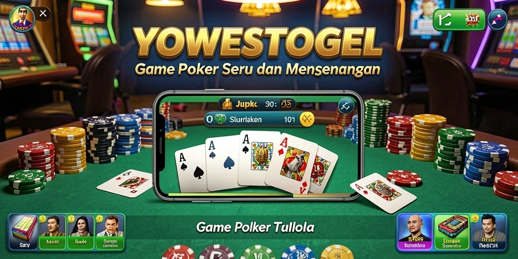 Tampilan menarik dari gameplay Poker di YOWESTOGEL.
